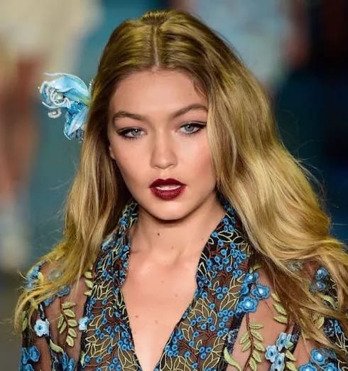 Gigi Hadid walking the runway at a Victoria's Secret show