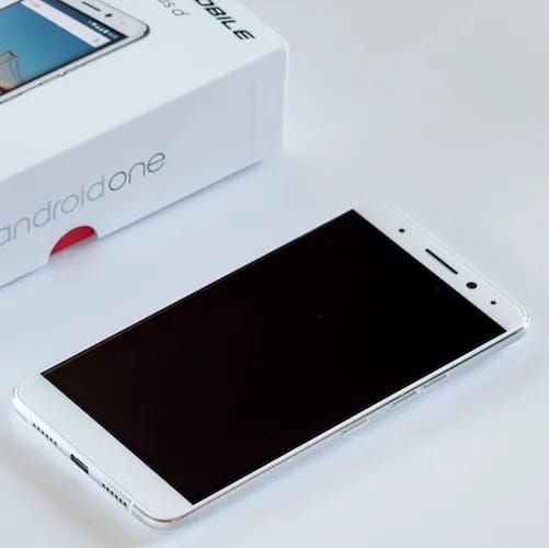 A sleek Android phone showcasing its interface.