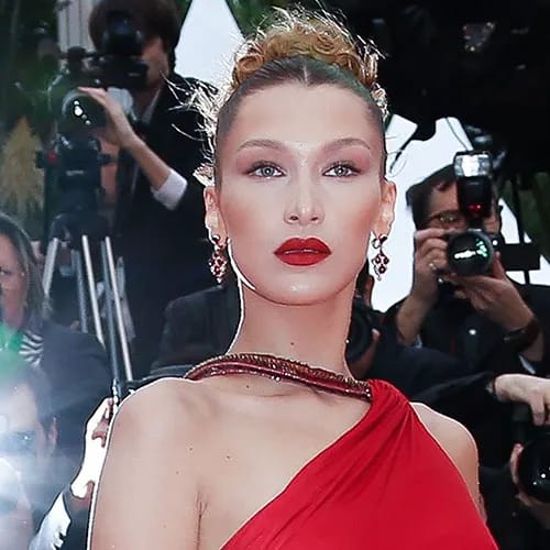 Bella Hadid posing for a top fashion photo.