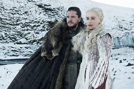 <h3>1. Daenerys Targaryen Halloween Costume</h3> emilia clarke and kit harrington from game of thrones