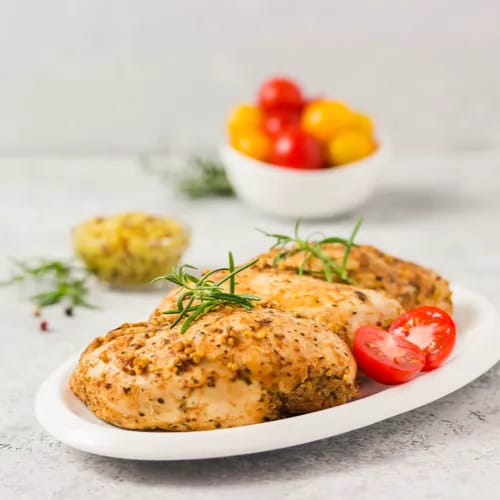 seasoned chicken on plate