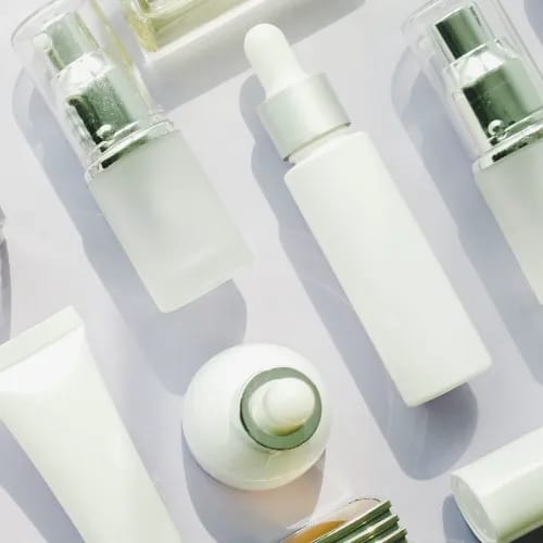 sample skincare bottles