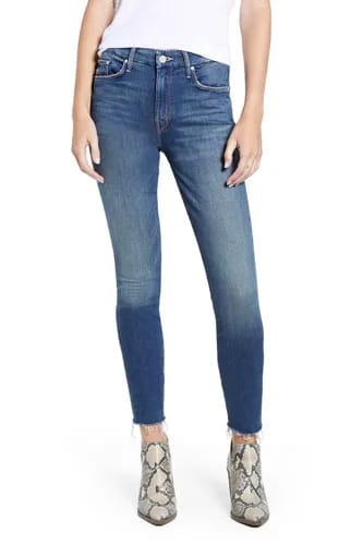 Ankle Fray Hem Skinny Jeans