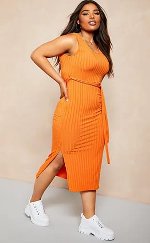 Tie Waist Midi Dress