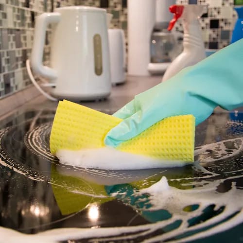 cleaning counter