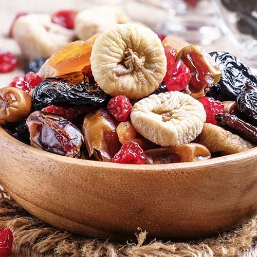 dried fruit in bowl