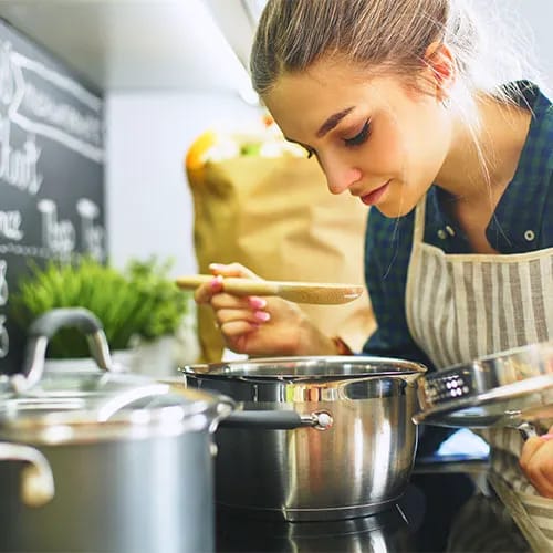 woman cooking