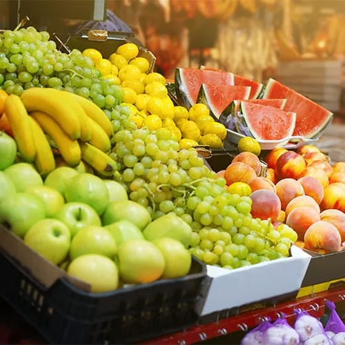 fruit in grocery store