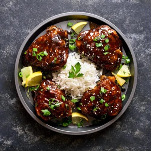 chicken thighs and rice