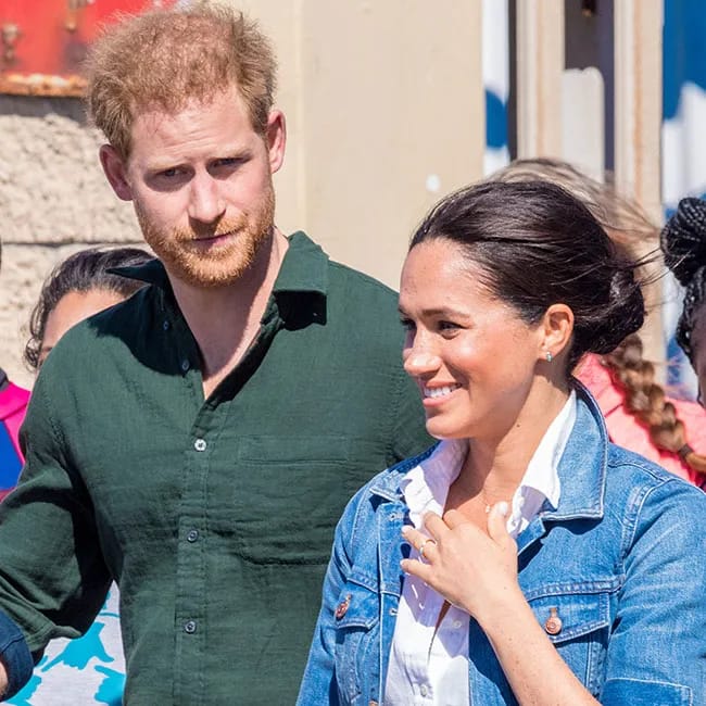 Prince Harry and Meghan Markle together at a public appearance.