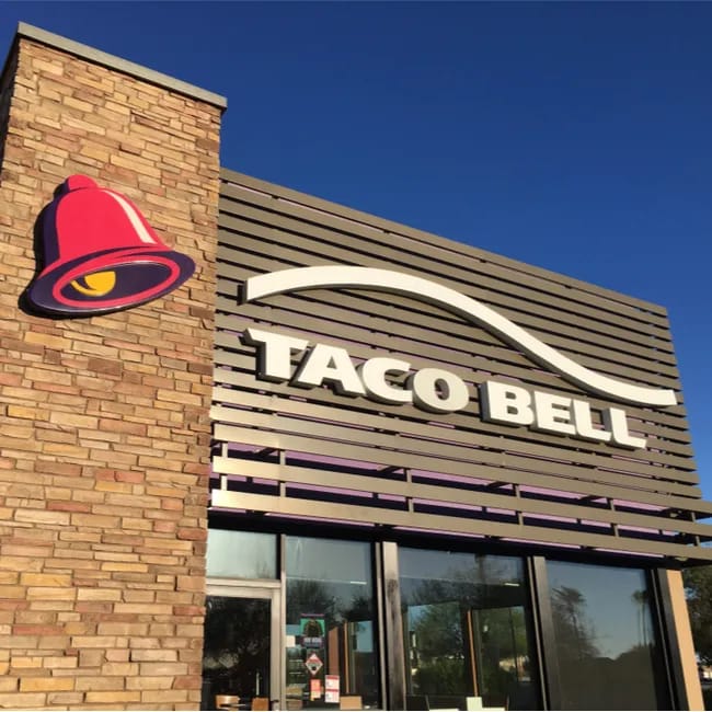 "Taco Bell restaurant exterior"
