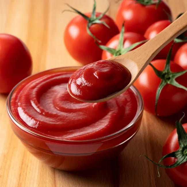 dish of ketchup