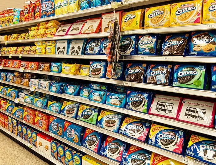 Cookie snack aisle