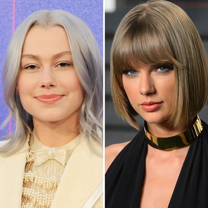Taylor Swift and Phoebe Bridgers performing together.
