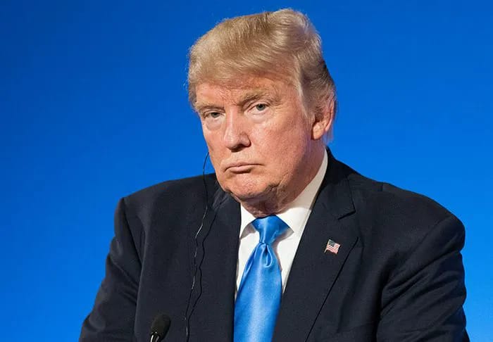Donald Trump pouting