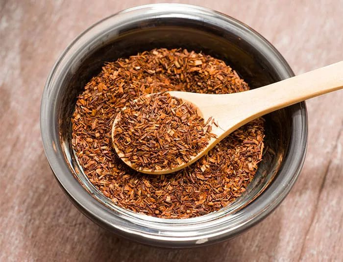 Closeup of loose rooibos tea