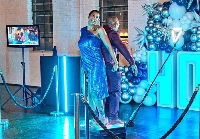 360 Photo Booths Couple at a 360 photo booth