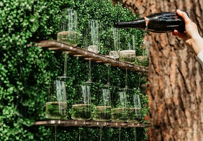 Statement Seating Charts Champagne wall