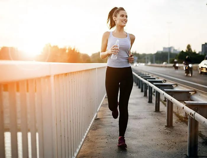 Woman jogging.