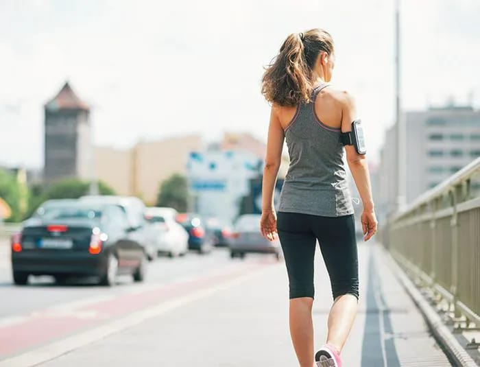 Woman walking.