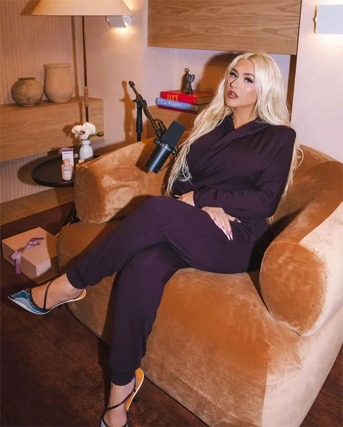 Christina Aguilera Call Her Daddy podcast outfit