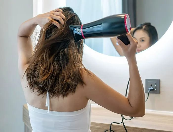 blow-drying-hair