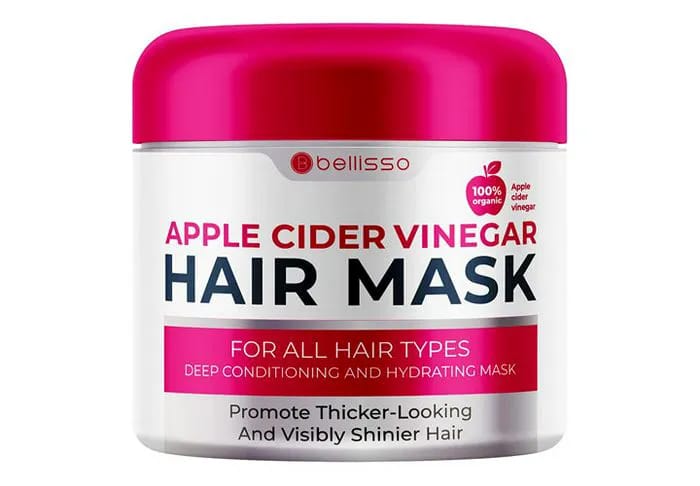 bellisso apple cider vinegar hair conditioner mask via amazon