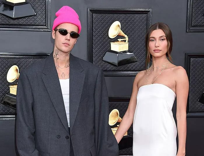 Justin Bieber Hailey Bieber 64th Grammy Awards
