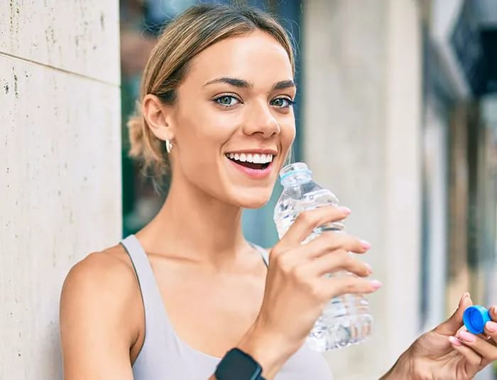 Woman drinking water