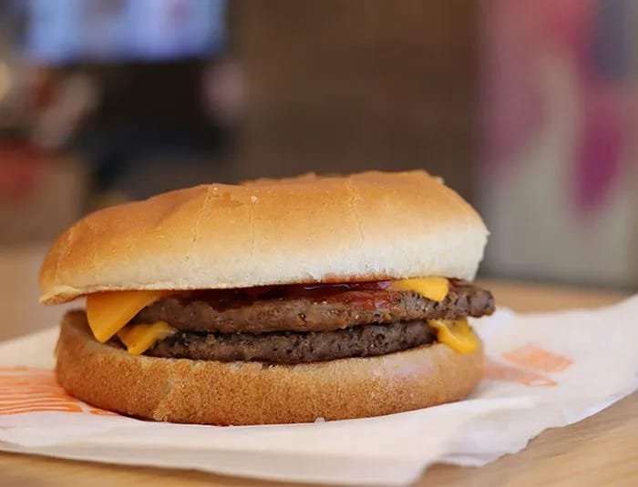 McDonald's Cheeseburger on a wrapper