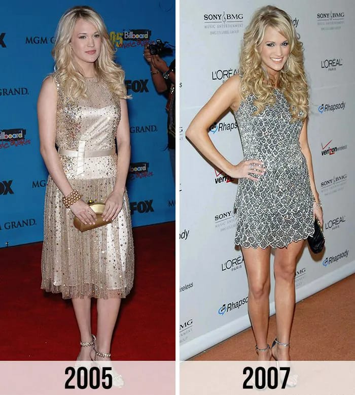 Carrie Underwood 2005 and 2007