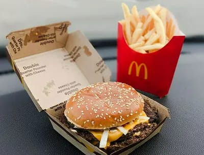 mcdonalds double quarter pounder with cheese and fries
