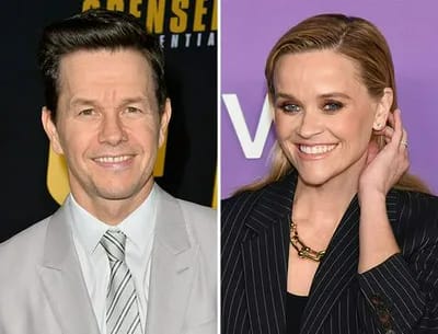 reese witherspoon mark walhberg side-by-side red carpet headshots