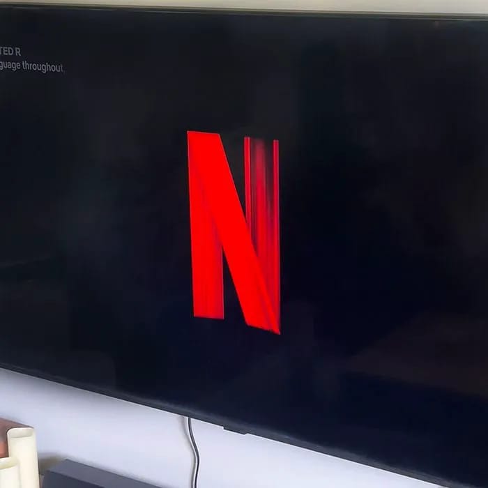 netflix logo on tv screen