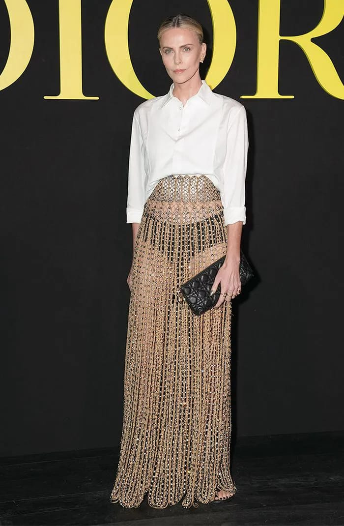 charlize theron dior show