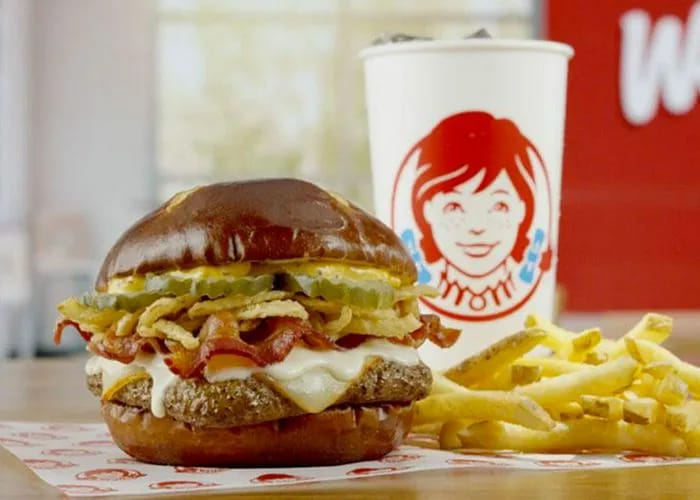 wendys triple pretzel pub with fries