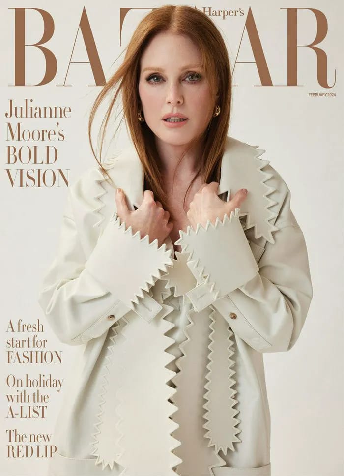 Julianne Moore Harper's Bazaar UK February 2024 cover