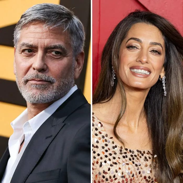 George and Amal Clooney together at an event.