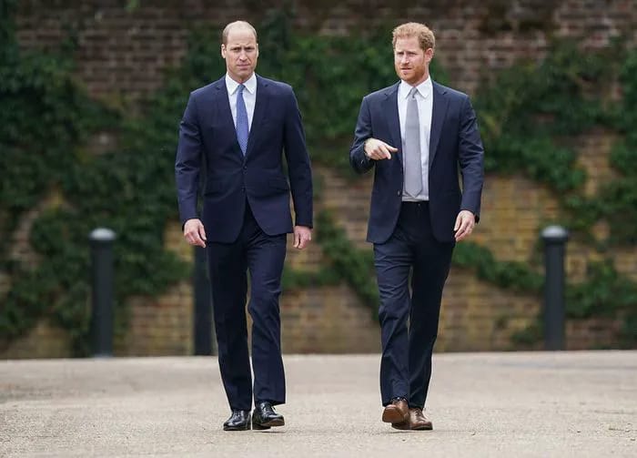 Prince Harry Prince William inveiling Princess Diana statue