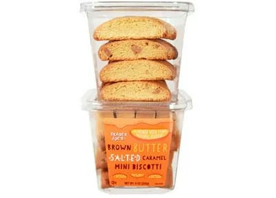trader joe's brown butter salted caramel mini biscotto