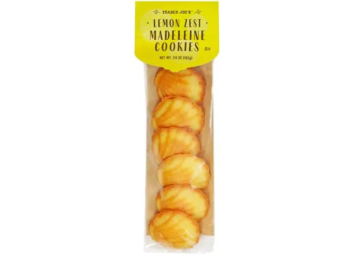 trader joe's lemon zest madeleine cookies