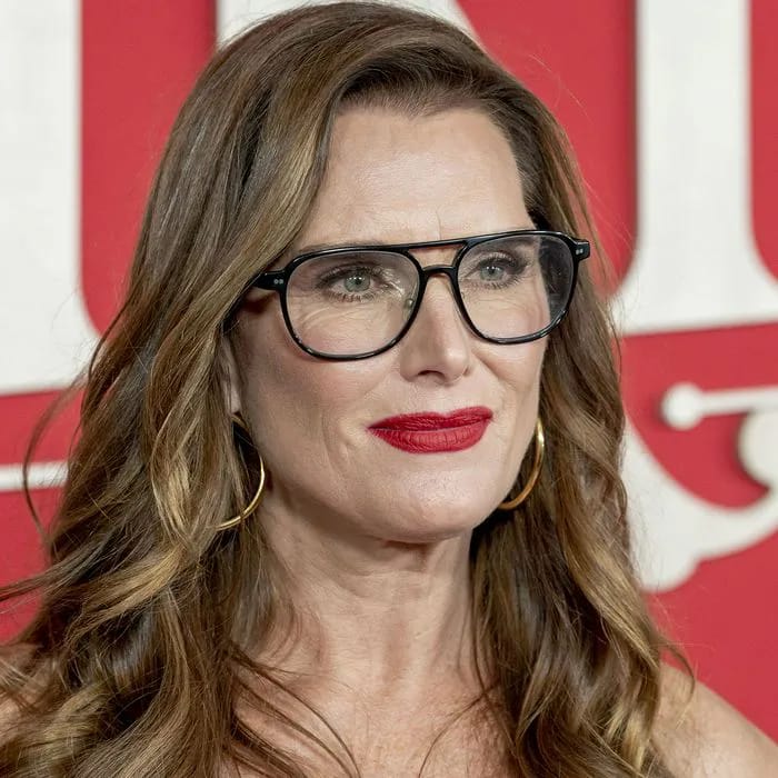 Brooke Shields attending the New York premiere of Spirited.