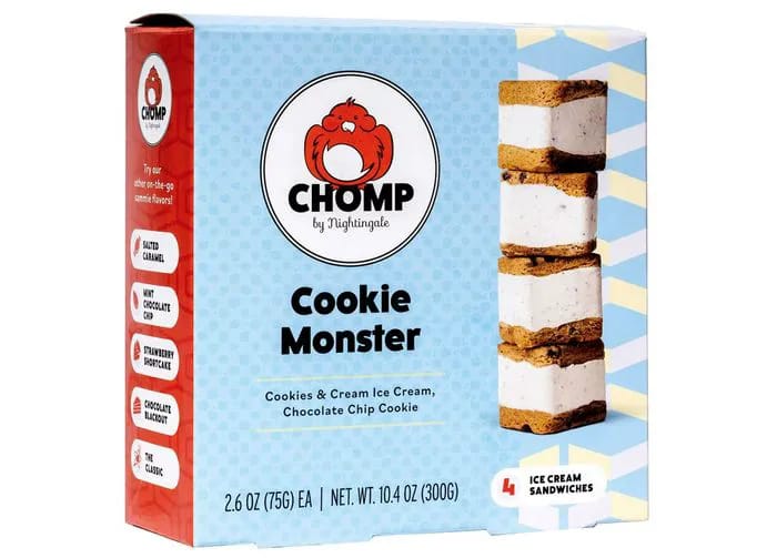 chomp by nightingale cookie monster ice cream sandwiches