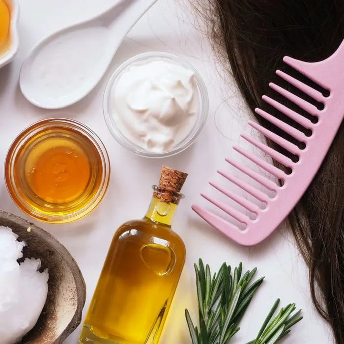Haircare products displayed on a white background