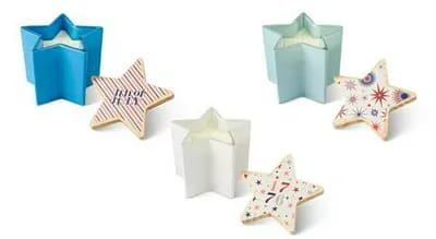 huntington star-shaped candle