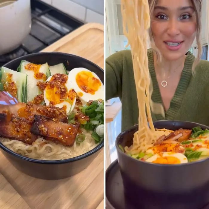 "Low-carb creamy ramen noodles by Low Carb Love"
