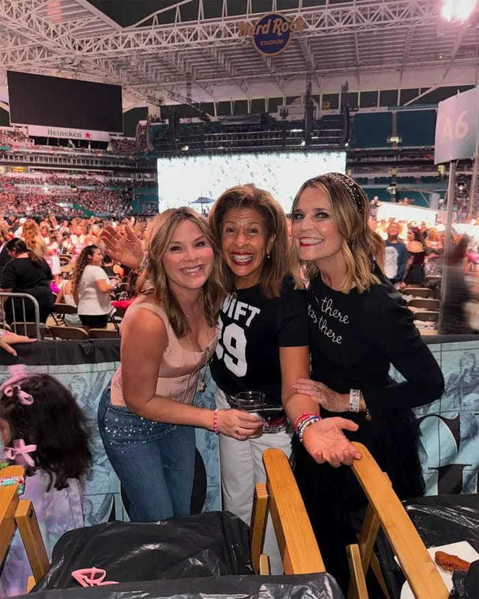 Savannah Guthrie Hoda Kotb and Jenna Bush Hager at Taylor Swift concert