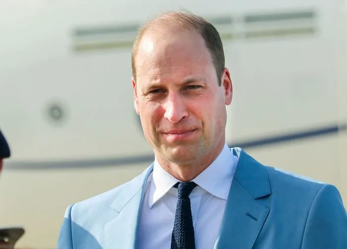 Prince William in a light blue suit