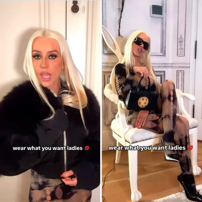 Christina Aguilera cutout bodysuit Instagram