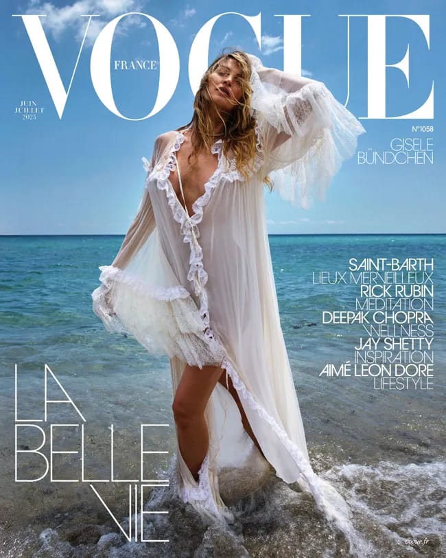 Gisele Bündchen Vogue France cover June July 2025